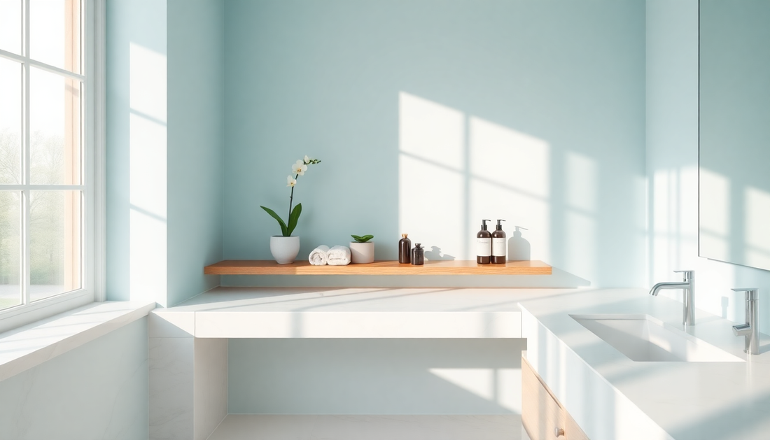 Sky-Blue Serenity: Creating a Personal Care Space That Calms the Mind
