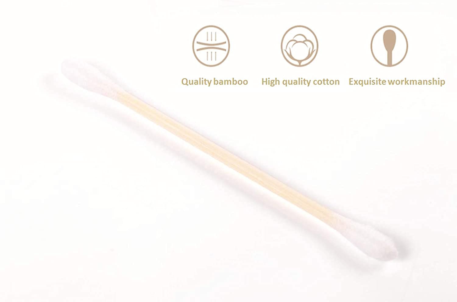 Bamboo Cotton Swabs, Biodegradable Wood Cotton Buds 1000pcs