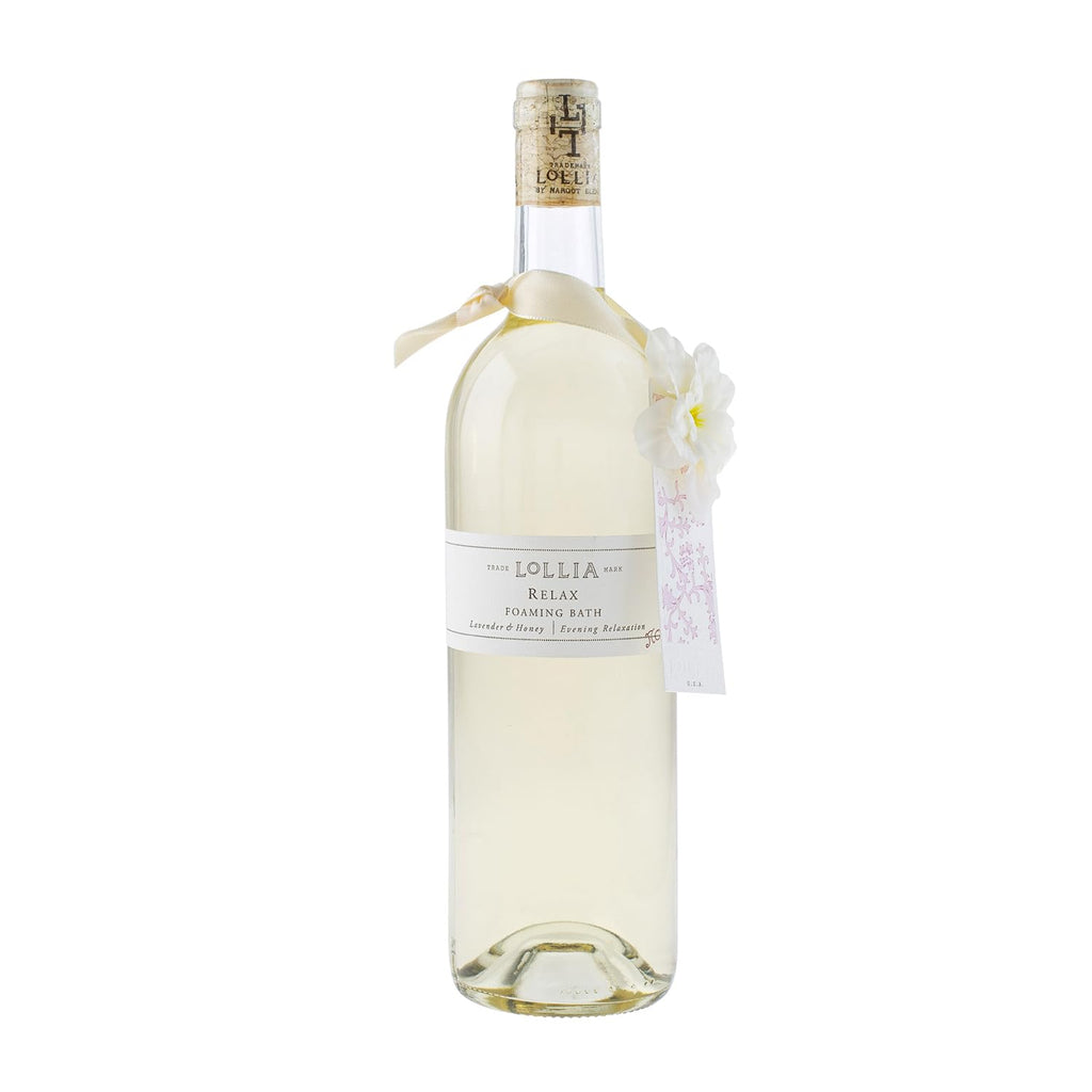 Lollia Relax Bubble Bath, 25 fl. oz., Lavender & Honey Scented Luxury Soap, Gentle & Moisturizing Fragranced Skin Care with Hydrating Ingredients for Women