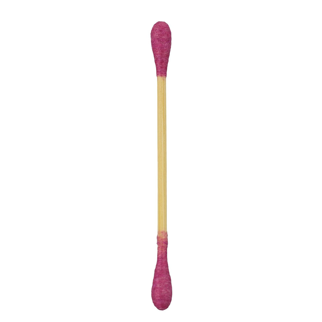 RS ESSENTIAL'S BY LV: Aesthetic Cotton Swabs Sticks Ear Swabs Bamboo swabs 200 Count Cotton Buds In 5 Colorful Colors (Hot Pink)