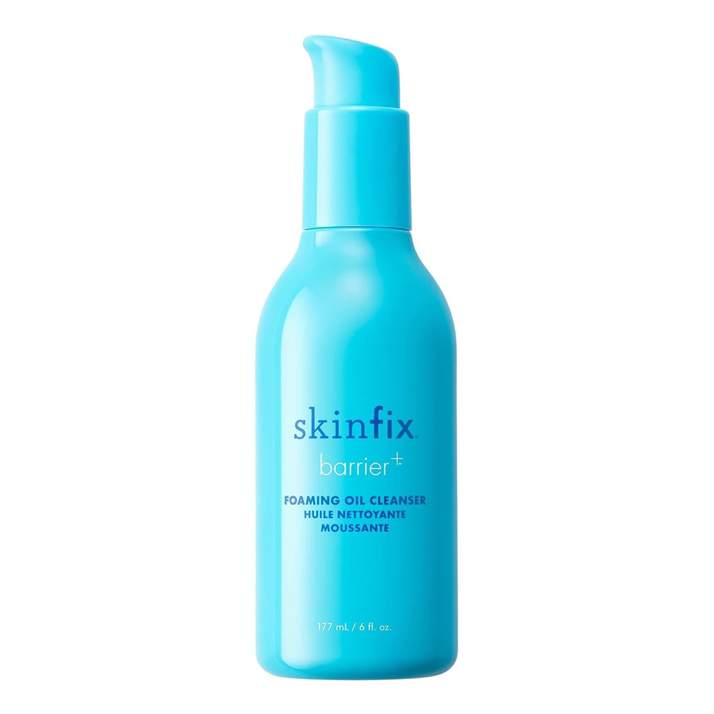 Skinfix Foaming Oil Cleanser - 6 oz - Rich Gel-to-Foam Face Cleanser to Hydrate & Soothe Dry, Sensitive Skin - Fragrance Free, Vegan, Cruelty Free