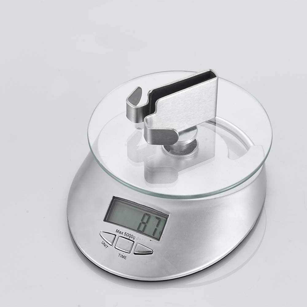 Double Hooks for Glass Shower Door, Towel Hooks Over The Bathroom Glass Wall 0.31-0.39in, Stainless Steel, Brushed,4 Pack.