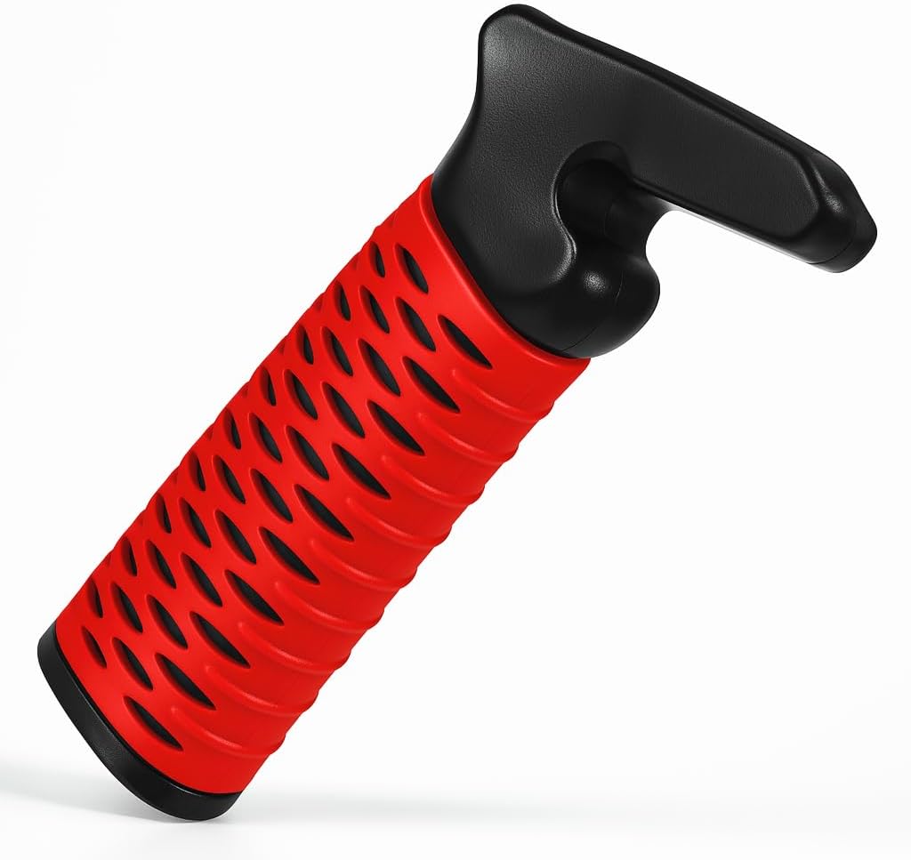 Car Door Handle for Elderly, Car Handle Assist Support Handle, Portable Elderly Assistance Mobility Aids for Getting Out of Car, Auto Grab Cane for Seniors and Handicapped, Red