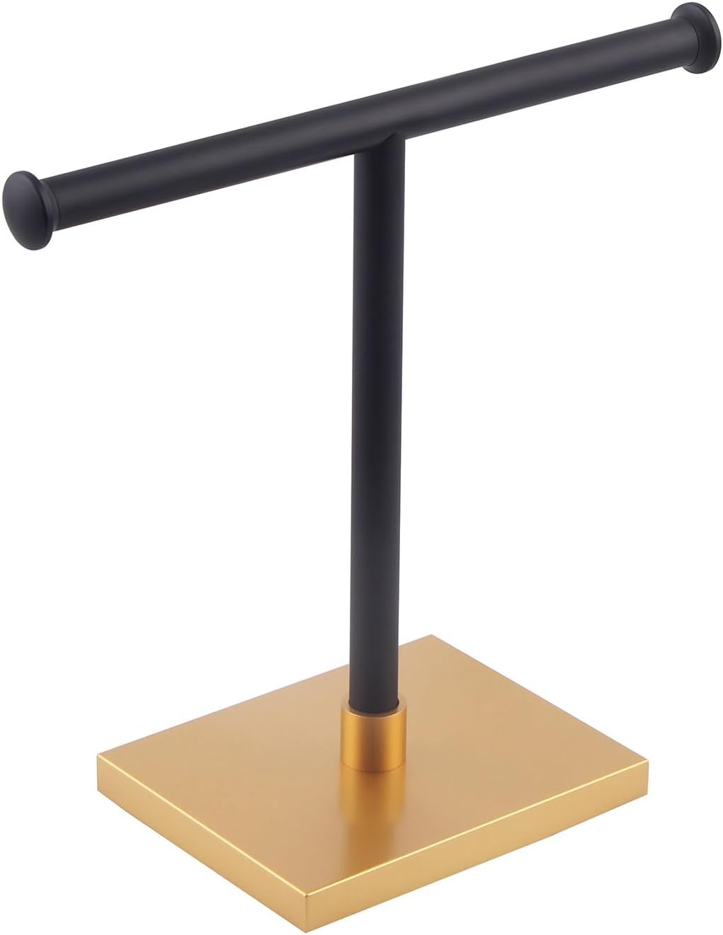 GERZWY Free Standing Countertop Towel Ring Hand Towel Holder Tree Rack SUS 304 Stainless Steel (Black & Gold) DZY011-BD