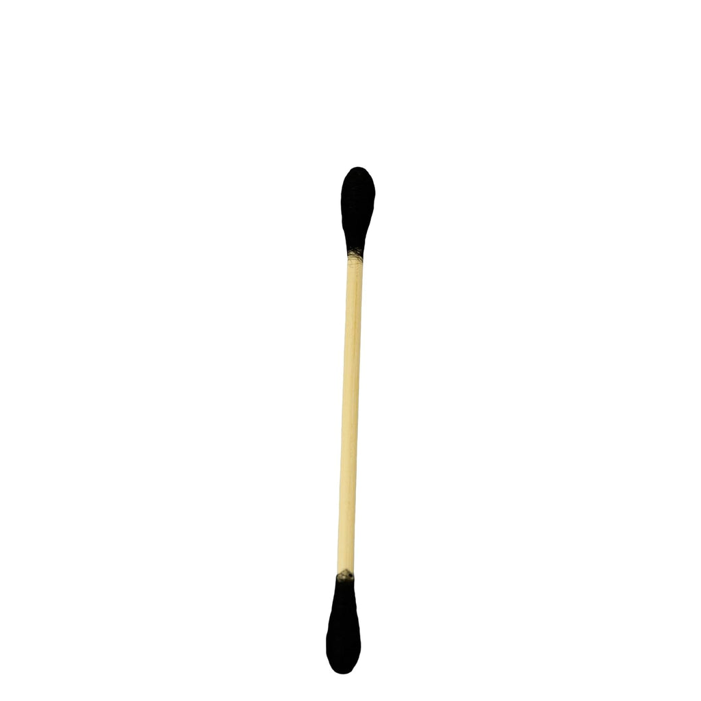 RS ESSENTIAL'S BY LV: Aesthetic Cotton Swabs Sticks Ear Swabs Bamboo swabs 200 Count Cotton Buds In 5 Colorful Colors (Black)