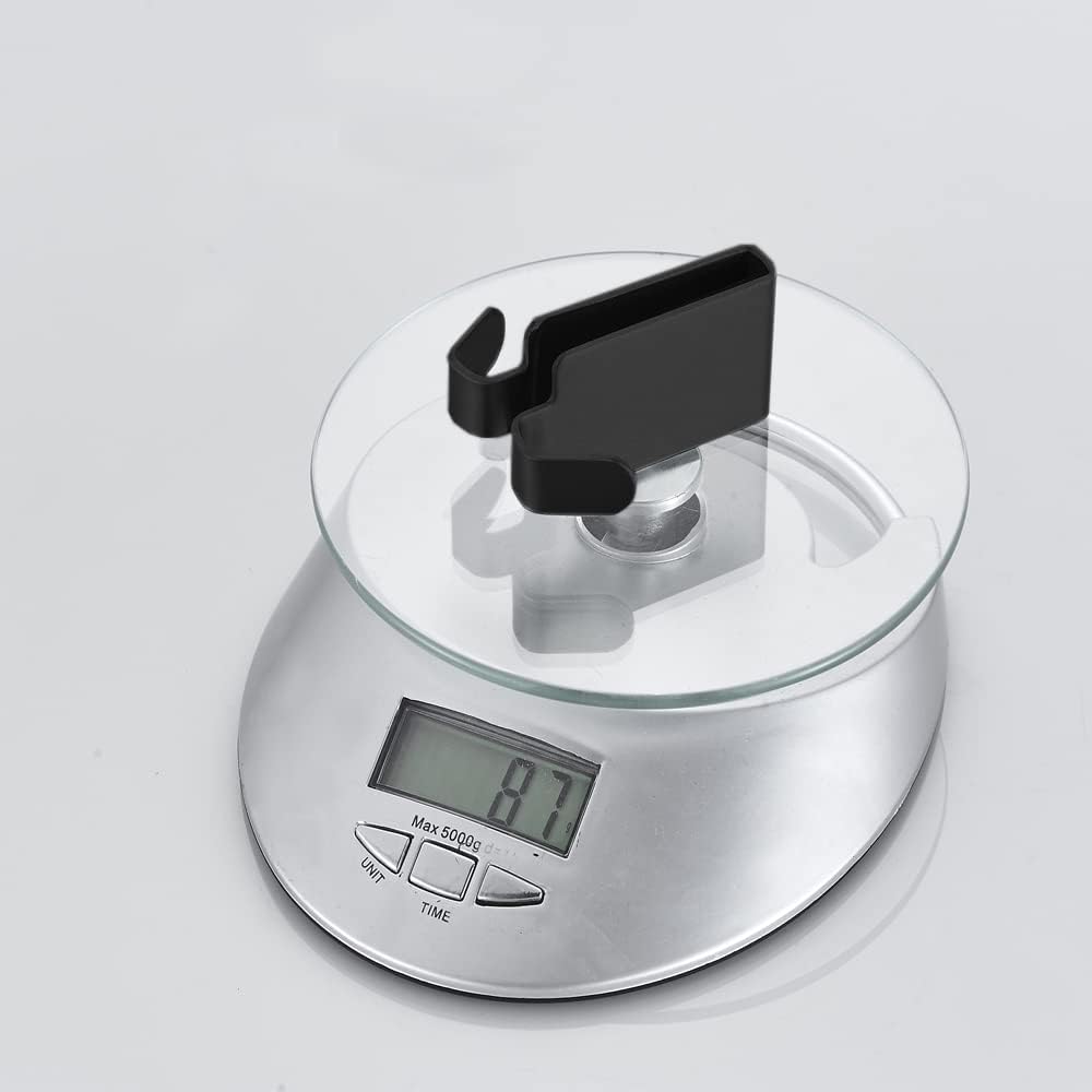 Double Hooks for Glass Shower Door, Towel Hooks Over The Bathroom Glass Wall 0.31-0.39in, Stainless Steel, Black 4 Pack