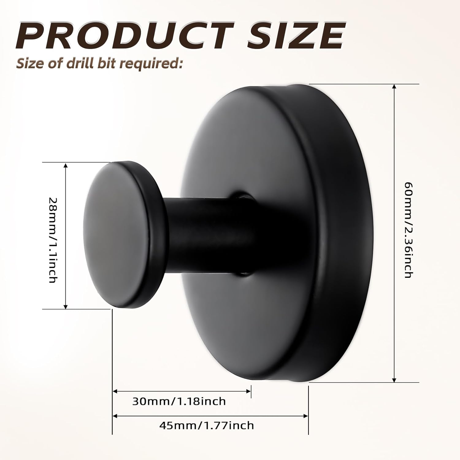 Reusable Heavy Duty Suction Cup Hooks for Kitchen/Bathroom/Shower - Wet-Proof Hooks for Towels, Robes, Loofah&Wreaths/No Drill Mounting on Glass, Tile, Metal (4, Matte Black)