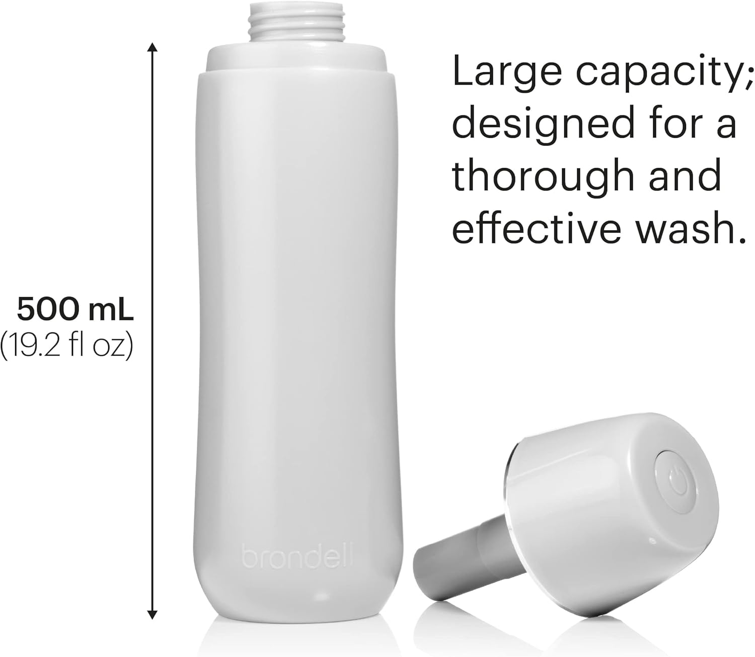 Brondell GoSpa Advanced Portable Bidet for Travel–Pop-Up Nozzle System –High-QualityCompact Bidet with Discreet Travel Bag for Convenient Storage–500mL, Gray