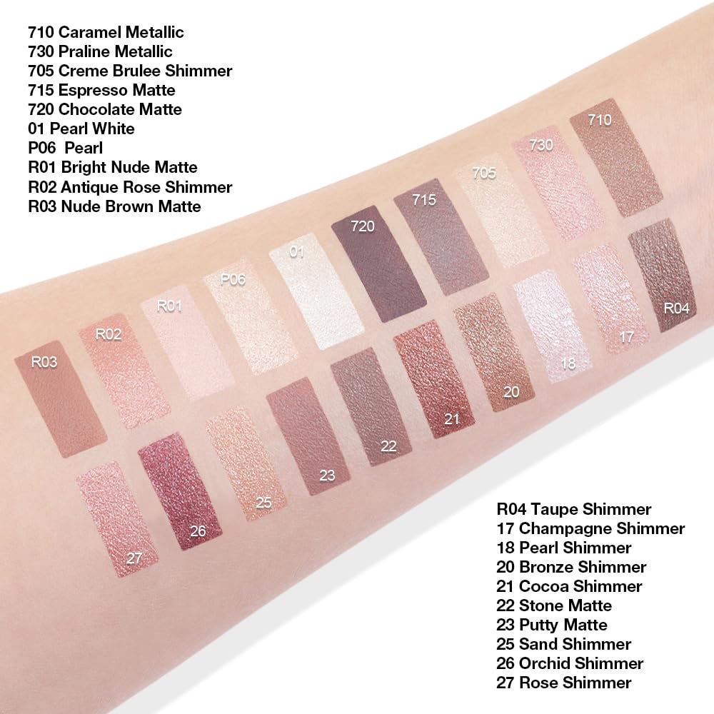 Kaely Single Cream Eyeshadow Pot, Praline Metallic Eye Shadow for Older Women High Pigmented Waterproof, Natural Eyeshadow Palette Makeup Brightener, sombras en crema para ojos, Blendable, 730