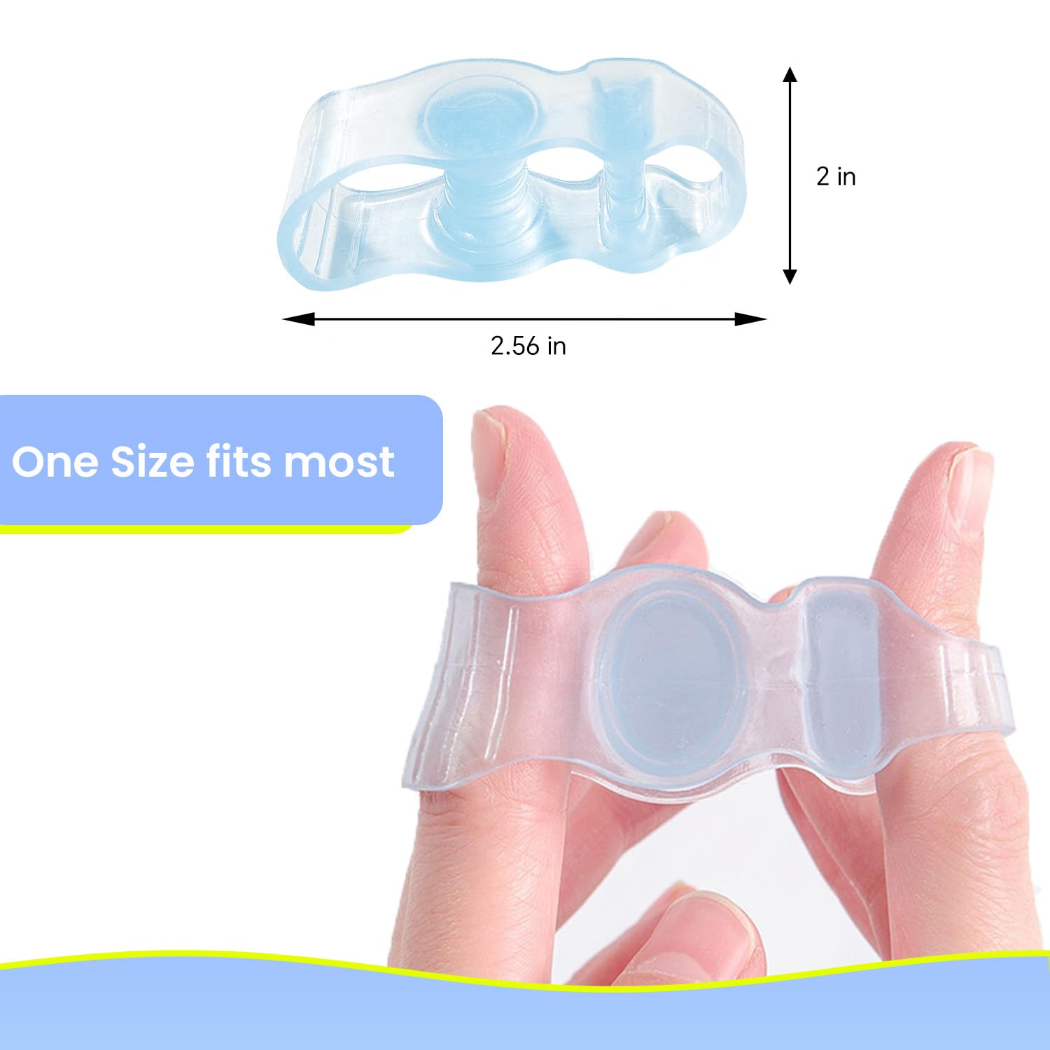 Toe Separators for Correcting Bunions and Restoring Toes to Their Original Shape for Men and Women – Toe Spacers Bunion Corrector (Light Blue)