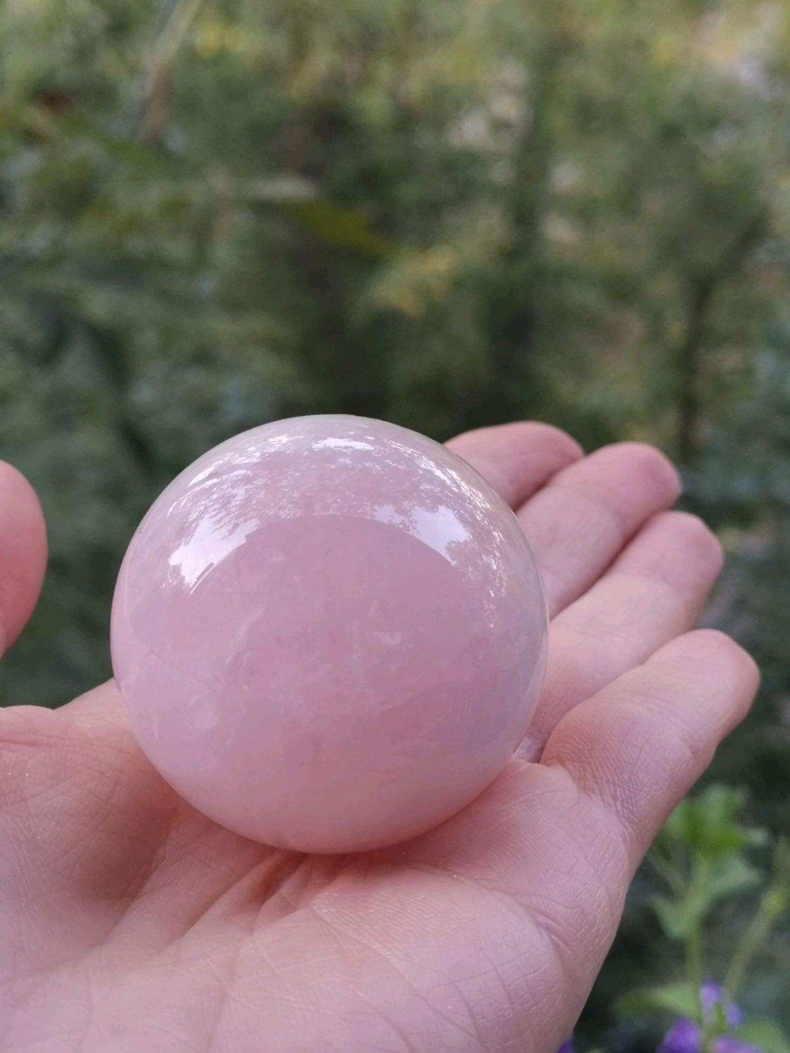 1.75" Rose Quartz Healing Baoding Balls, Pink Crystal Hand Exercise Balls for Stress Relief and Hand Therapy, Natural Quartz Sphere Gemstone Handball with Carry Pouch (Box-Packed) M14