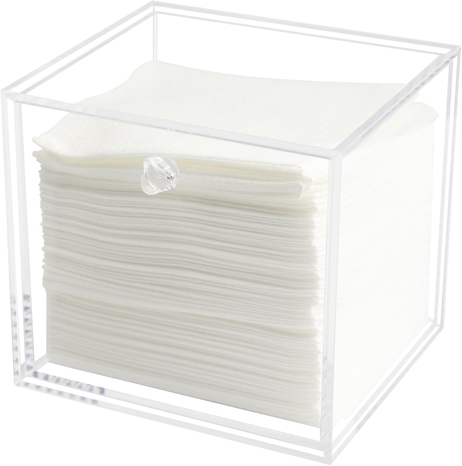 Face Towel Holder Compatible with XL, Disposable Face Towel Container Box, Clear