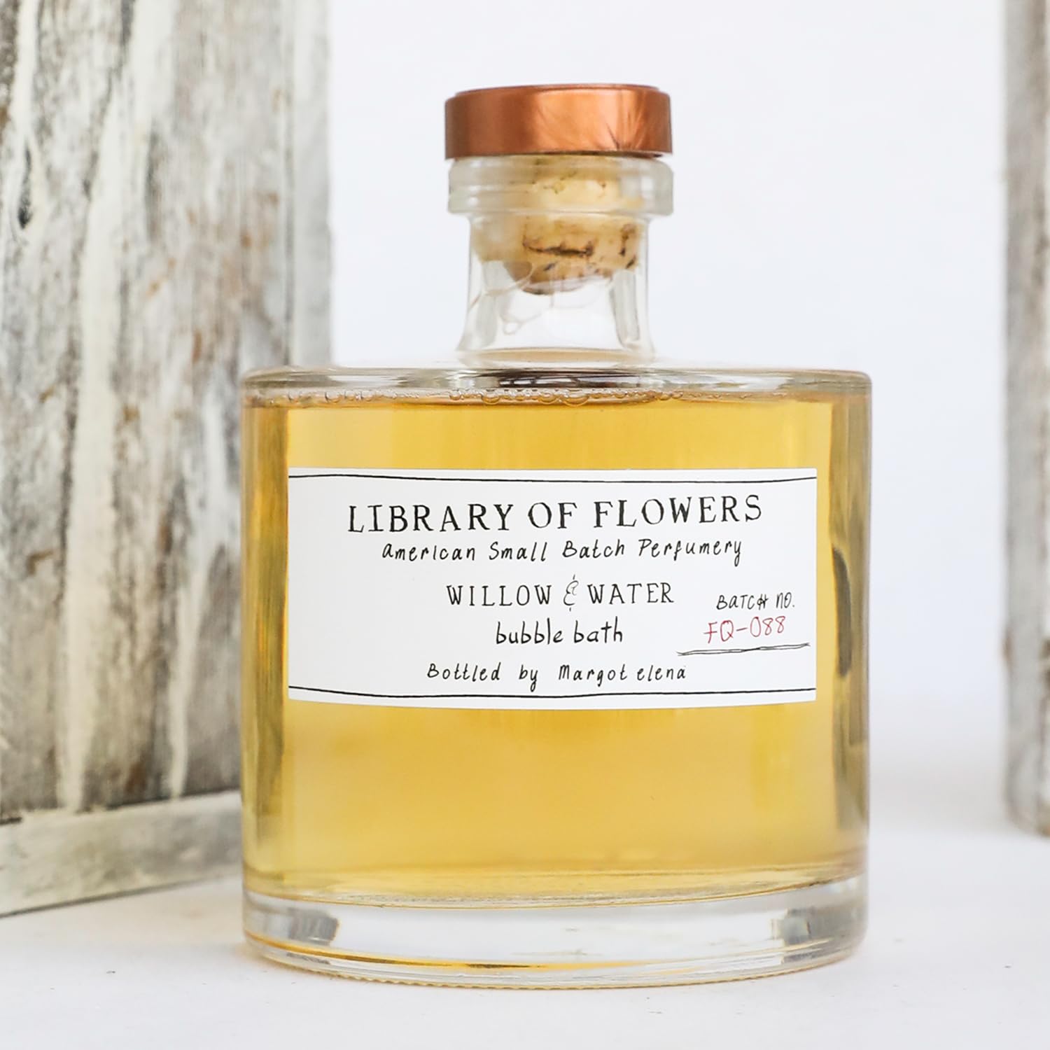 Library of Flowers Willow & Water Bubble Bath, 17 fl. oz., Cut Greens, Flowering Lotus & Watercress, Relaxing & Gentle Luxury Bubbling Soap, Hydrating & Deep Moisturizing, Cocoa Butter & Green Tea