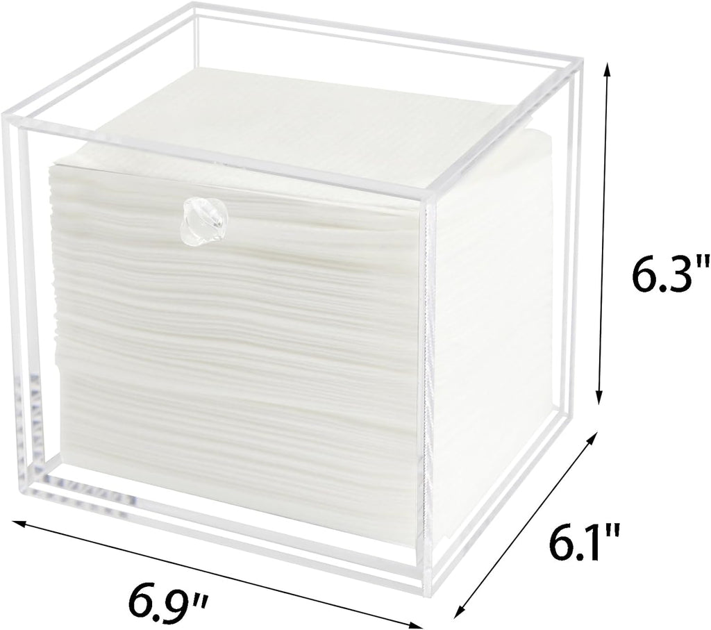 Face Towel Holder Compatible with XL, Disposable Face Towel Container Box, Clear