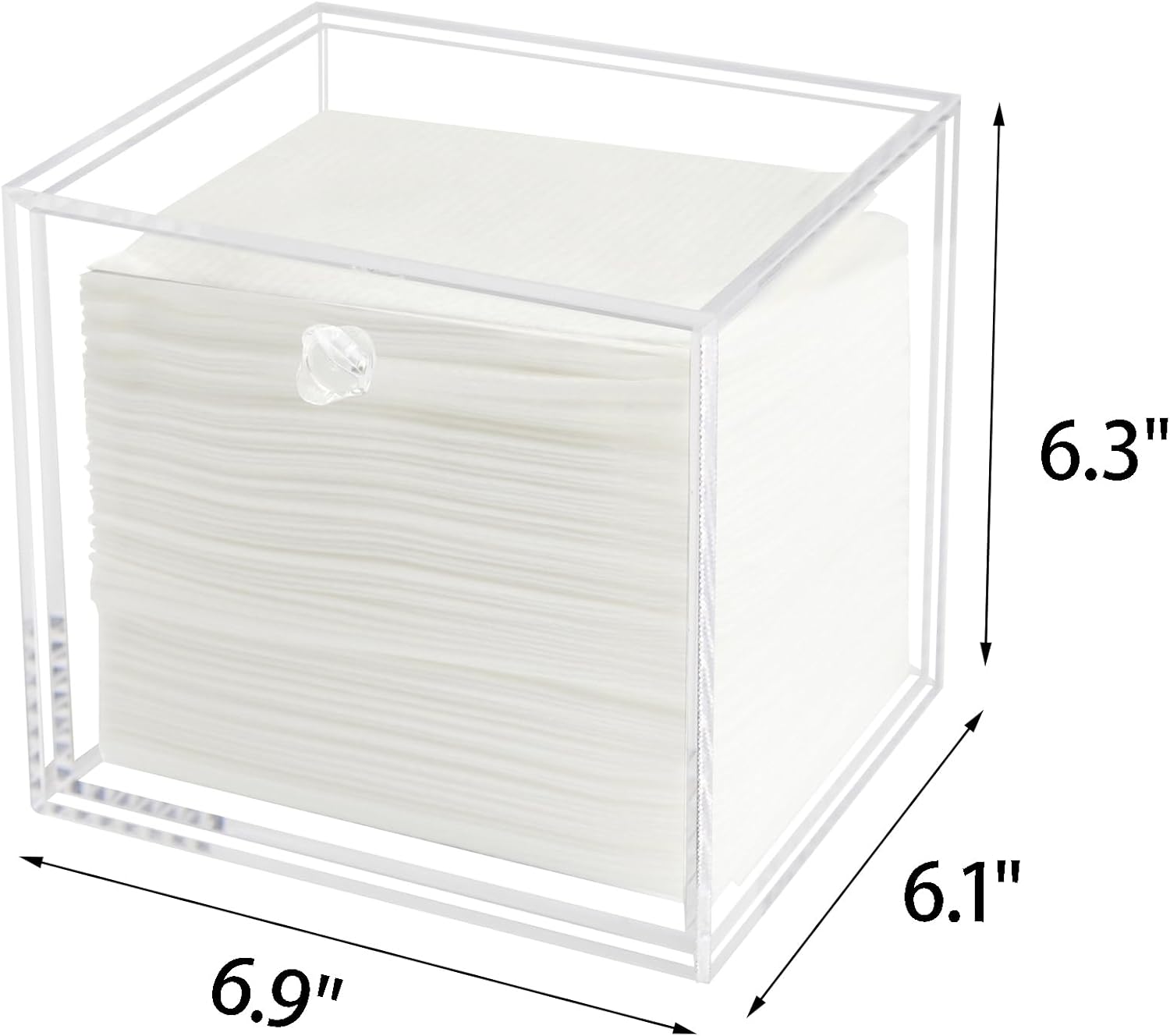 Face Towel Holder Compatible with XL, Disposable Face Towel Container Box, Clear