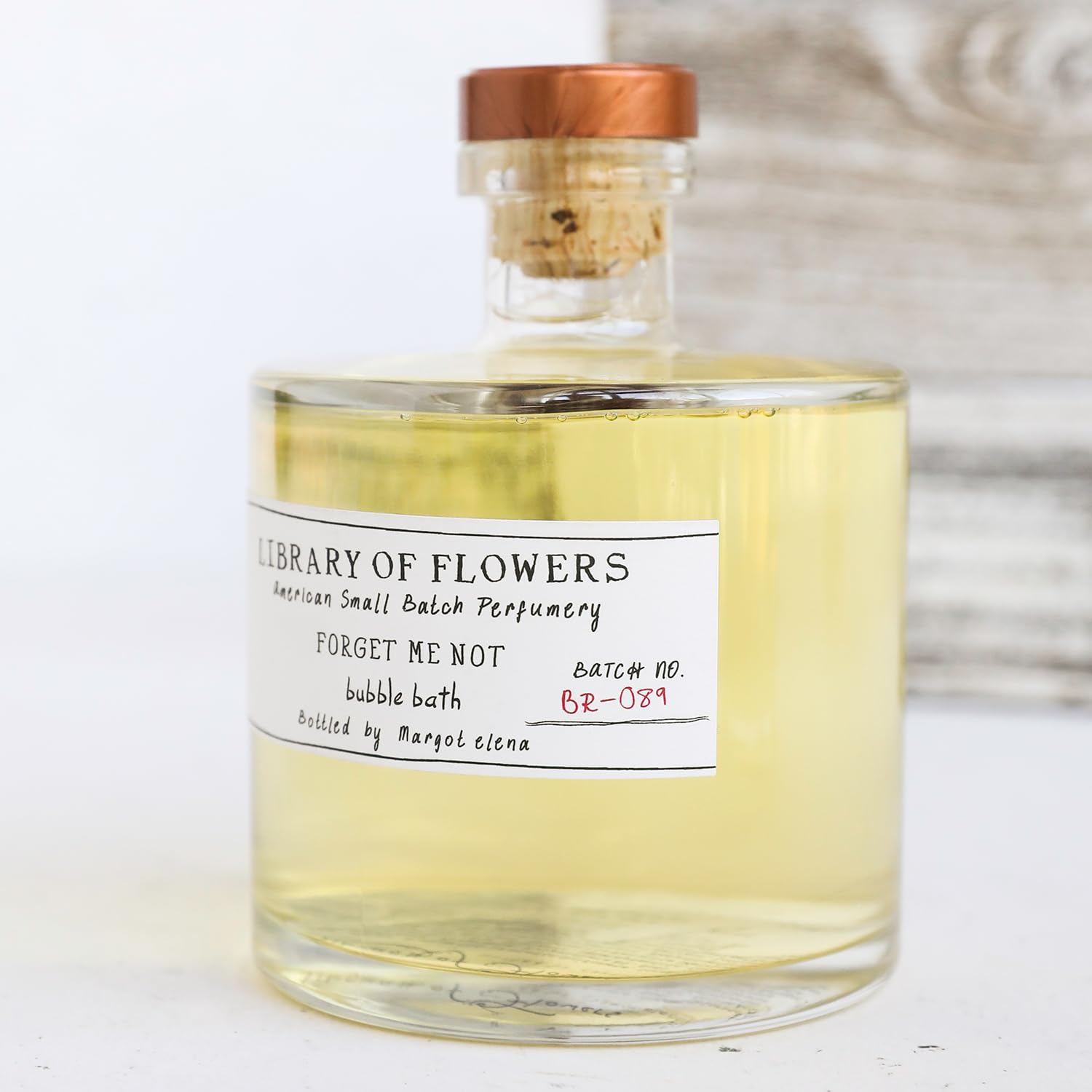 Library of Flowers Forget Me Not Bubble Bath, 17 fl. oz. - Osmanthus, Rice Powder & White Orchid – Relaxing & Gentle Bubble Bath Soap, Skin Hydrating & Deep Moisturizing, Avocado Oil & Green Tea