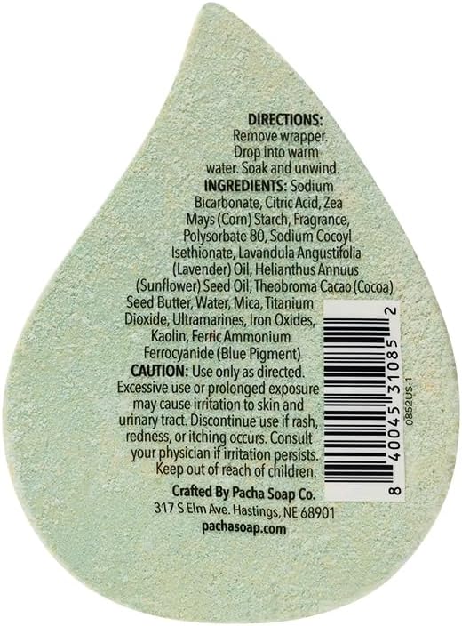 Pacha SOAP Bath Bomb 3 Pack, Nourishing, Moisturizing, Vanilla & Sage, Clean Ingredients & Handcrafted in The USA, 5 oz Each