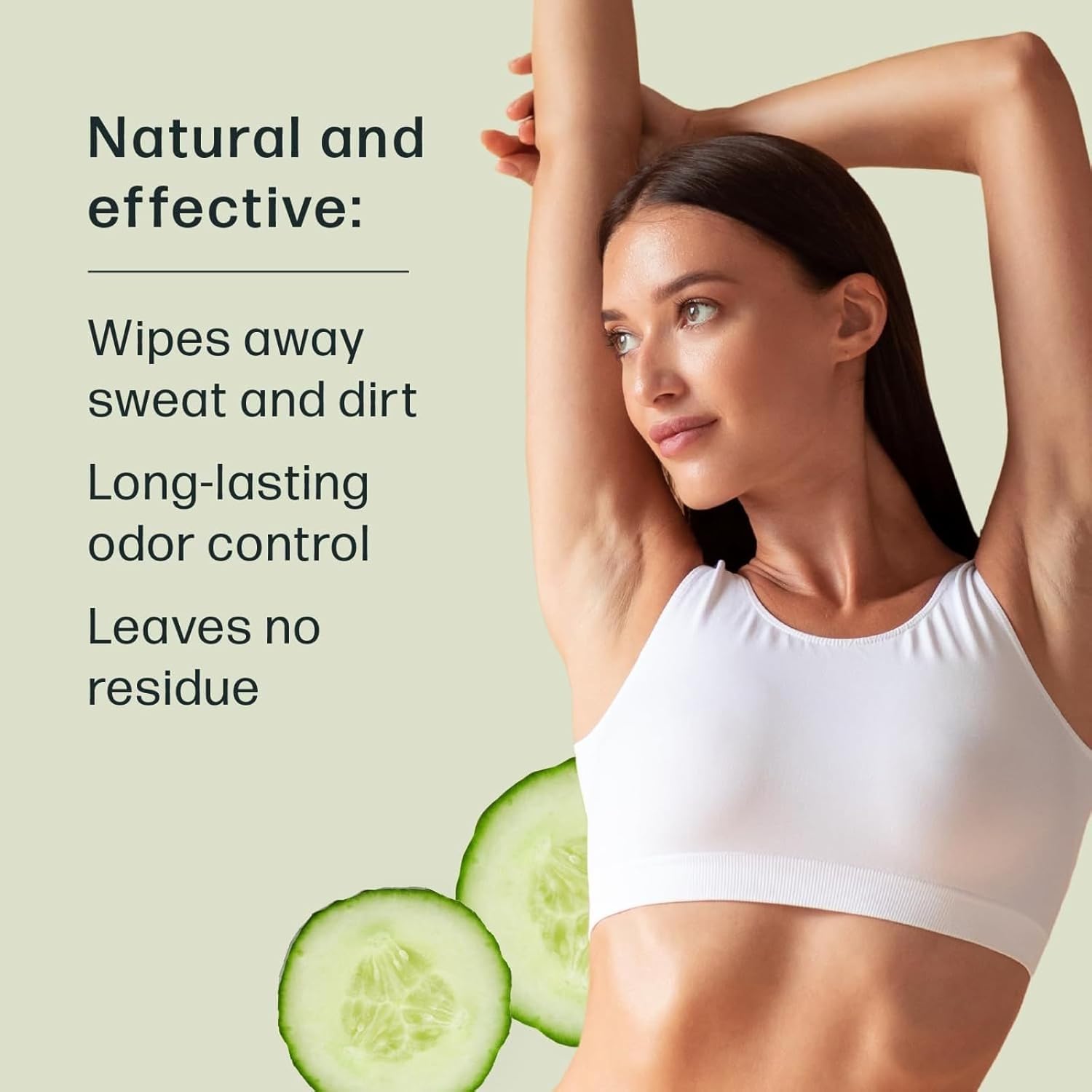 Dew Well Deodorant Wipes - Individually Wrapped Travel Wipes - On-the-Go Travel Toiletries - Natural Deodorant Formula - 50 Count, Pack of 1, Cucumber