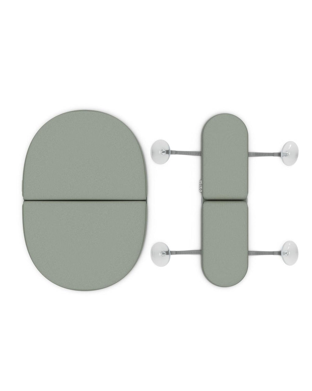 Lalo Knee & Elbow Saver - Foldable Padded Cushions for Bathtime Relief, Quick-Dry, Suction Cups for Stability, Bath Kneeler and Elbow Rest Pad Set 17 x 11.5 in Knee Pad & 16 x 4.5 in Elbow Pad - Sage