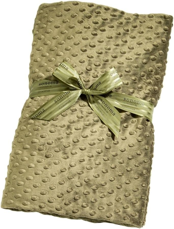 Sonoma Lavender Eucalyptus Spa Blanket Eucalyptus with Lavender Buds and Flaxseed, Hot/Cold Microwaveable Blanket for Soothing Muscles, Removable Washable Cover (44"x18")