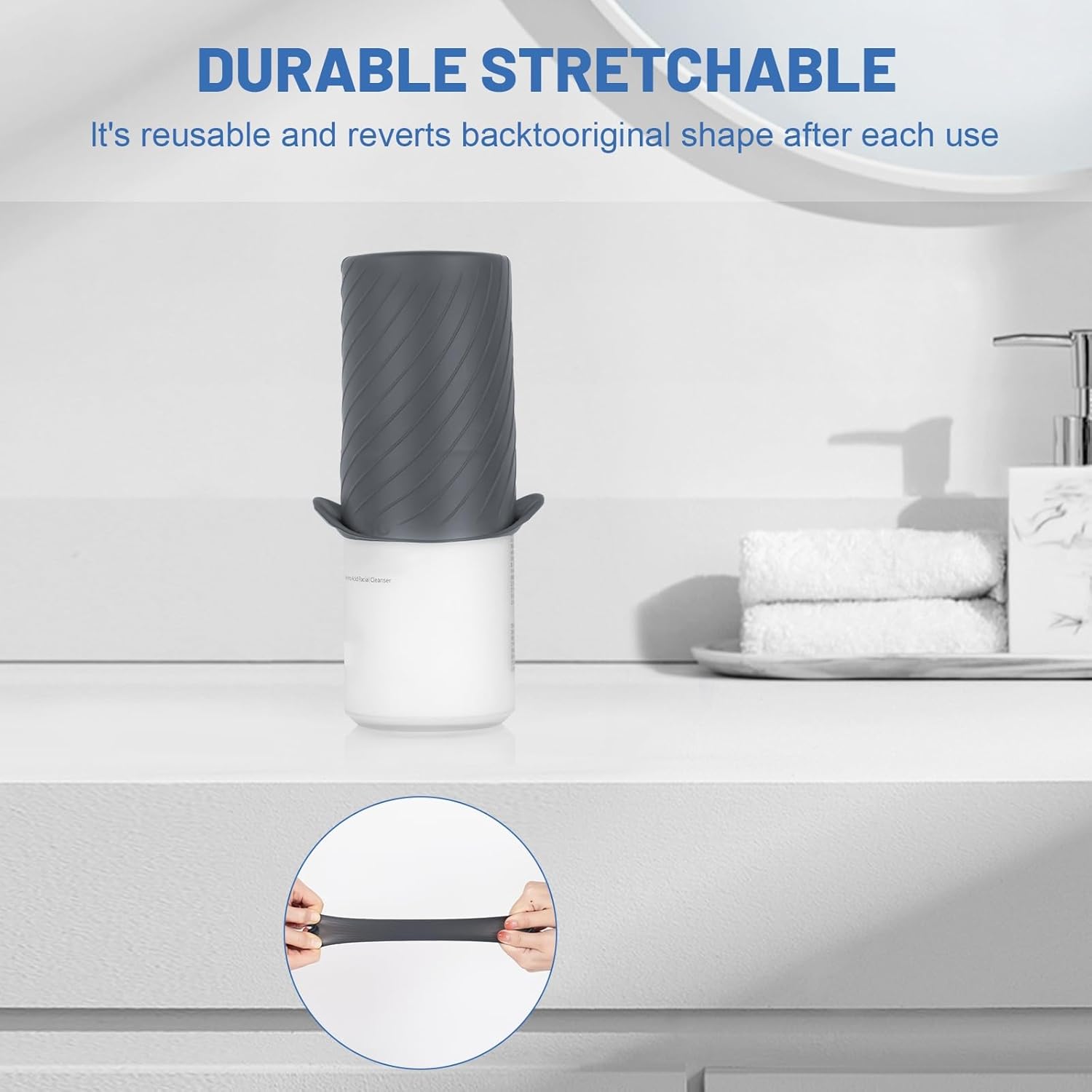 Bottle Covers for Travel, Elastic Sleeves for Leak Proofing, Silicone toiletry Containe sleeves, Leak Locks Travel Accessories for Shampoo Conditioner Wash Body Bottles (16pack)