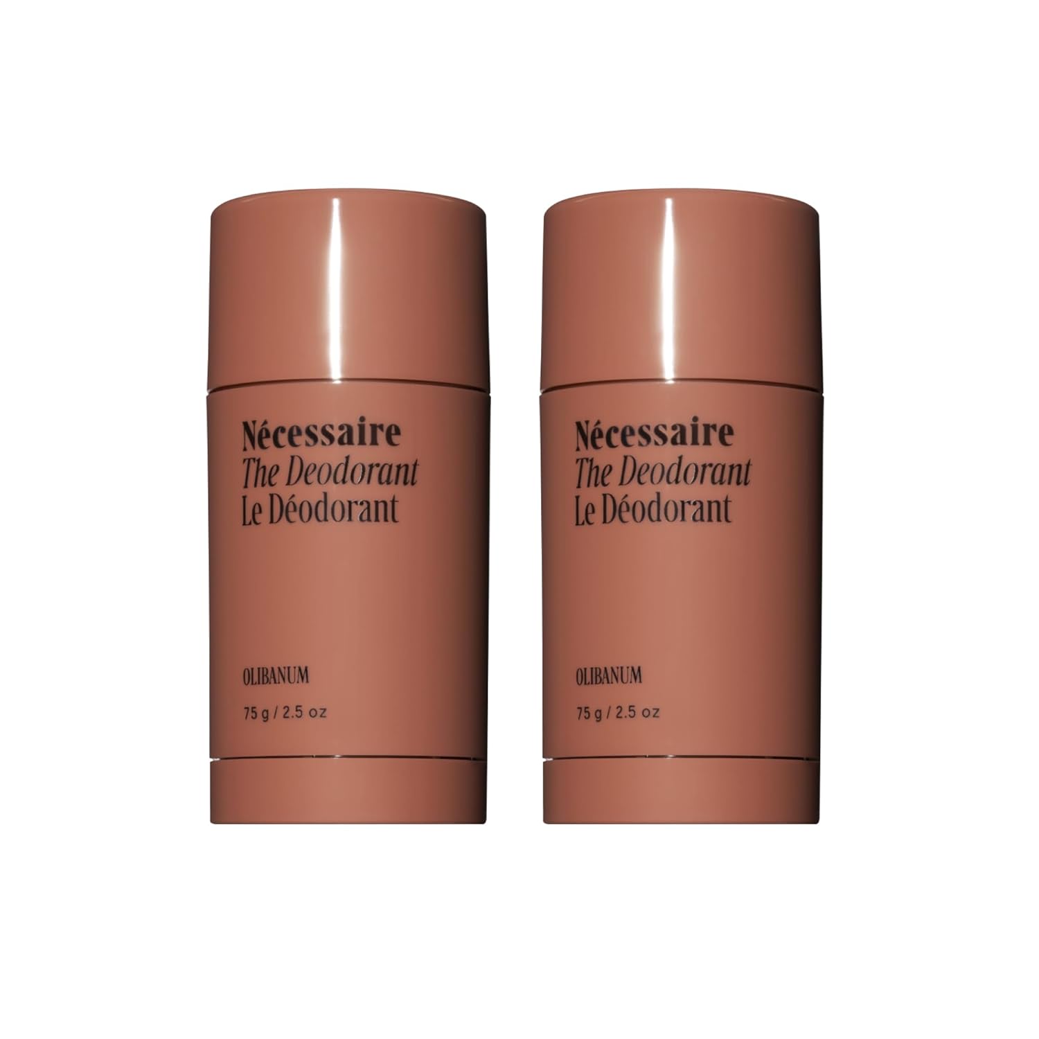 Nécessaire The Deodorant Olibanum | Natural Aluminum Free Deodorant For Women & Men. Extra Strength Treatment with Mandelic Acid. Free of Baking Soda, Ozokerite & Parabens (2x 75 g/2.5 oz)