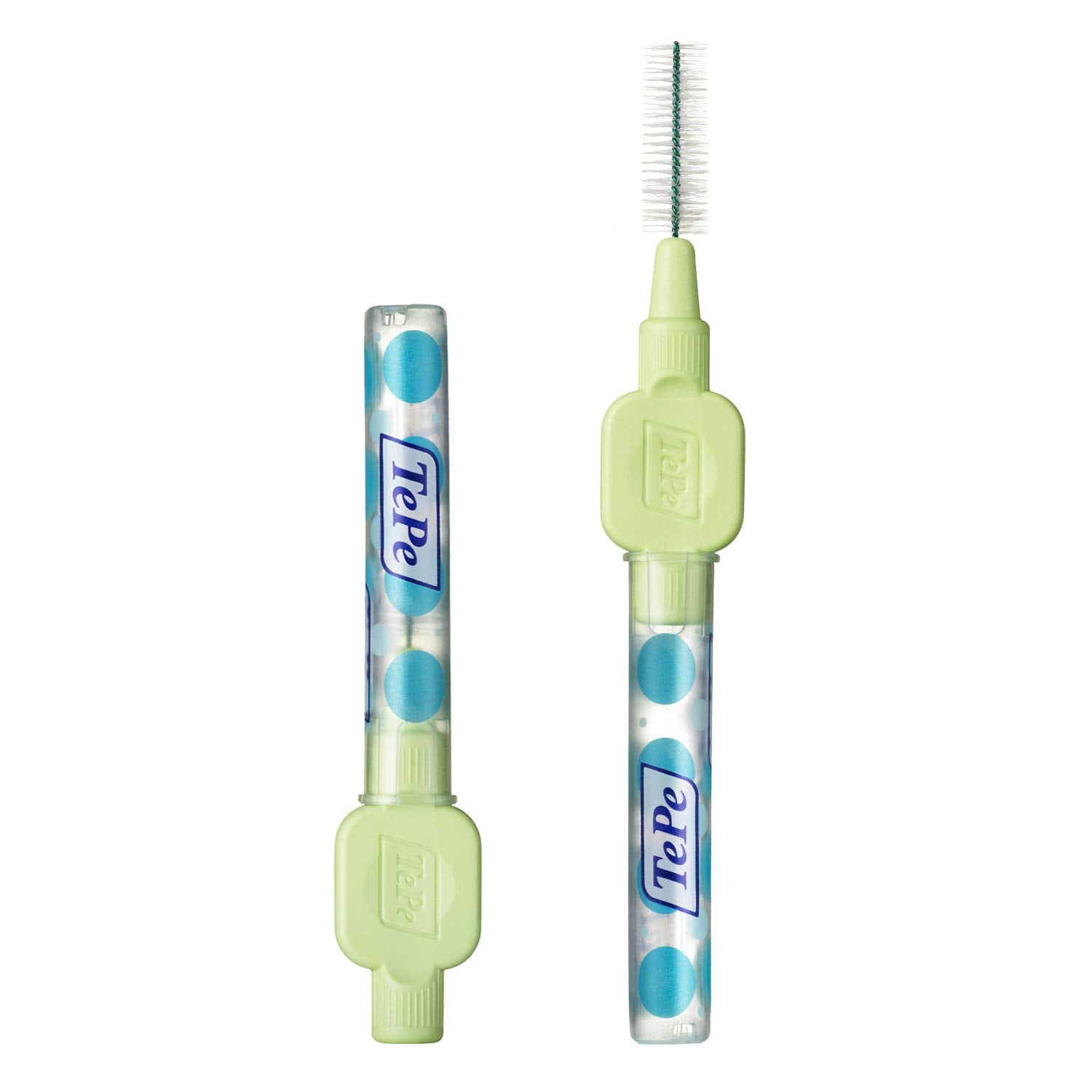TePe Interdental Brush Extra Soft, Supersoft Dental Brush for Teeth Cleaning, Pack of 8, 0.8 mm, Large Gaps, Green, Size 5