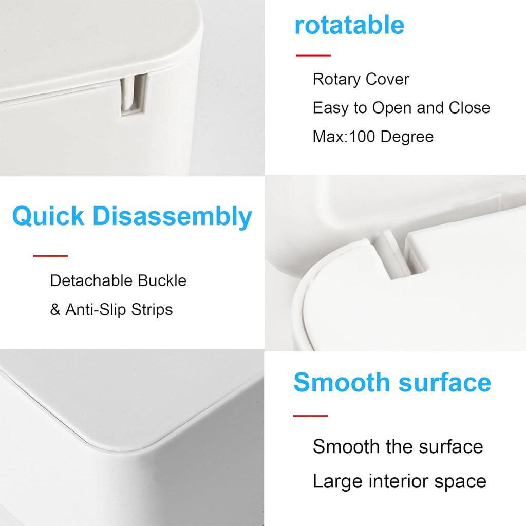 1 Pcs Diaper Wipes Dispenser, Refillable Wipe Container, Wipe Container with Sealing Design Lid, Keep Wipes Fresh,Wet Wipes Cases (White)