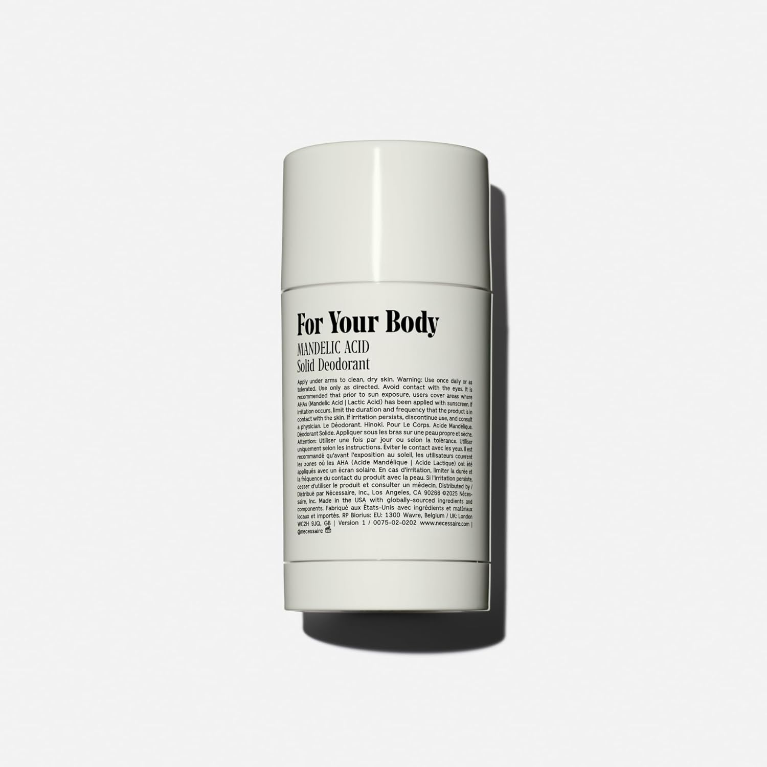 Nécessaire The Deodorant Hinoki | Natural Aluminum Free Deodorant For Women & Men. Extra Strength Treatment with Mandelic Acid. Free of Baking Soda, Ozokerite & Parabens (75 g/2.5 oz)