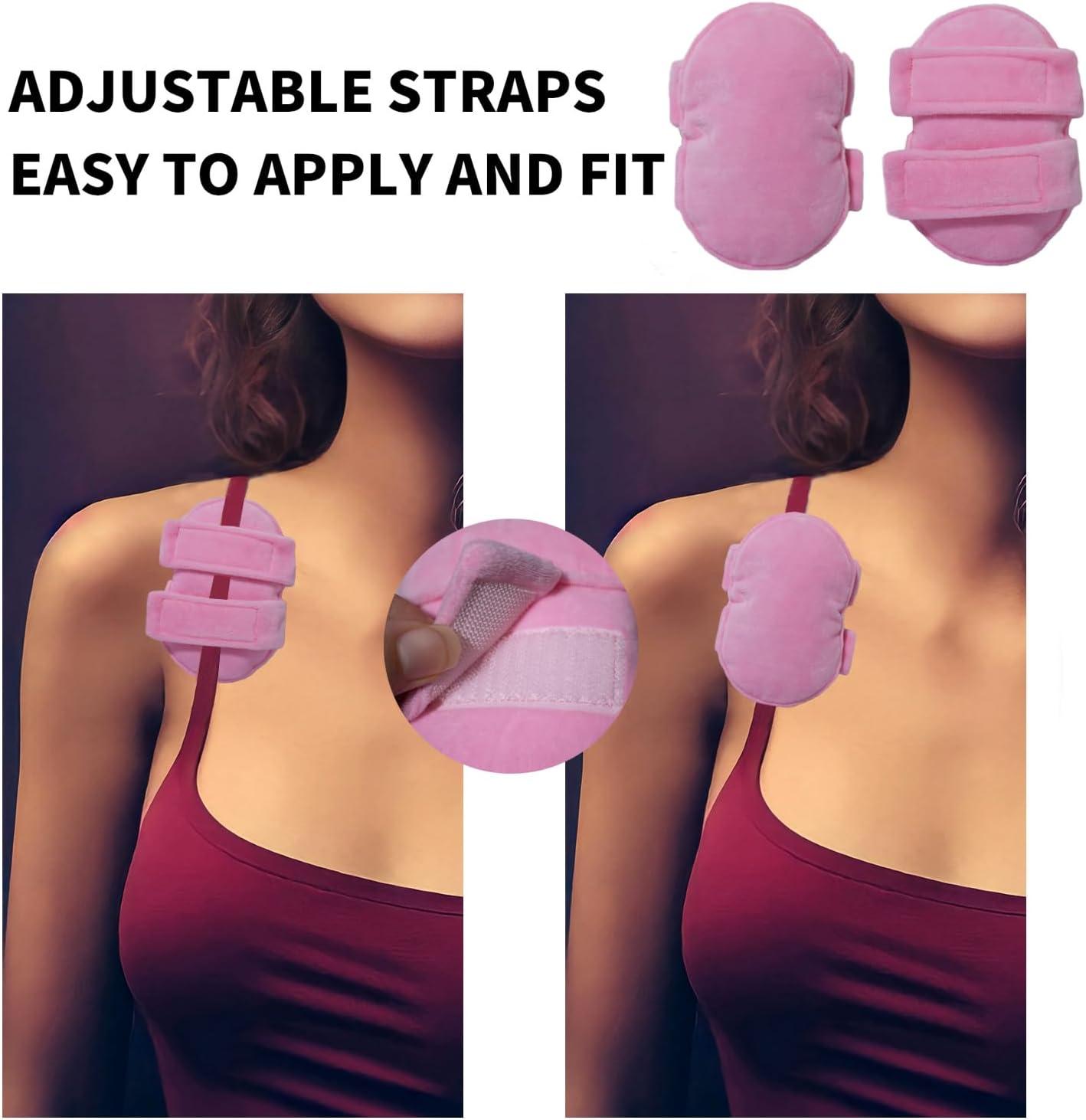 Soft Mastectomy Pacemaker Pillow for Pacemaker Recovery Post Surgery Breast Cancer Chemo Port Chest Protector Bra Strap Pad Protector, Support Cushion Gifts for Women and Men (Pink)