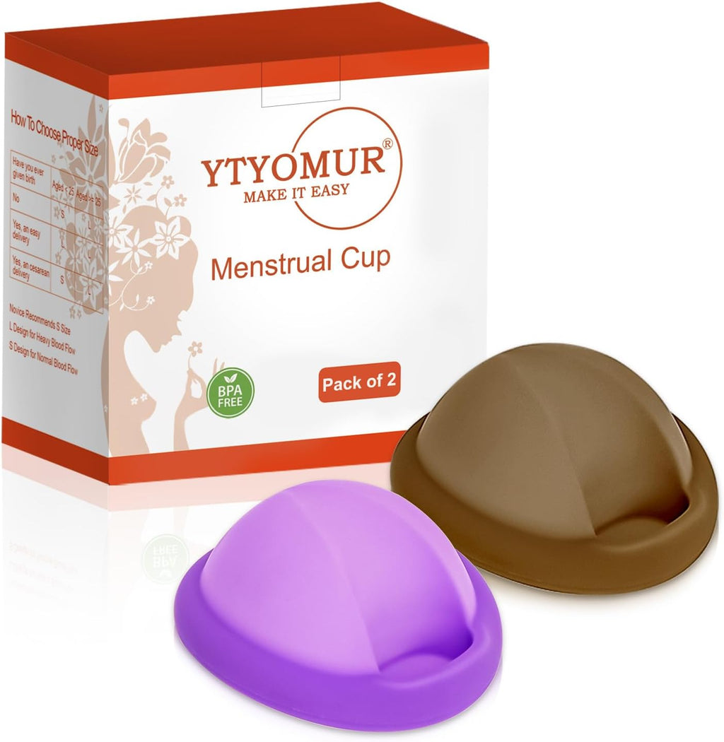 Reusable Menstrual Disc - Soft Period Disc for Beginner or Menstrual Light Flow, Leak Proof Menstrual Cup Alternative - Pack of 2 (Small Size)
