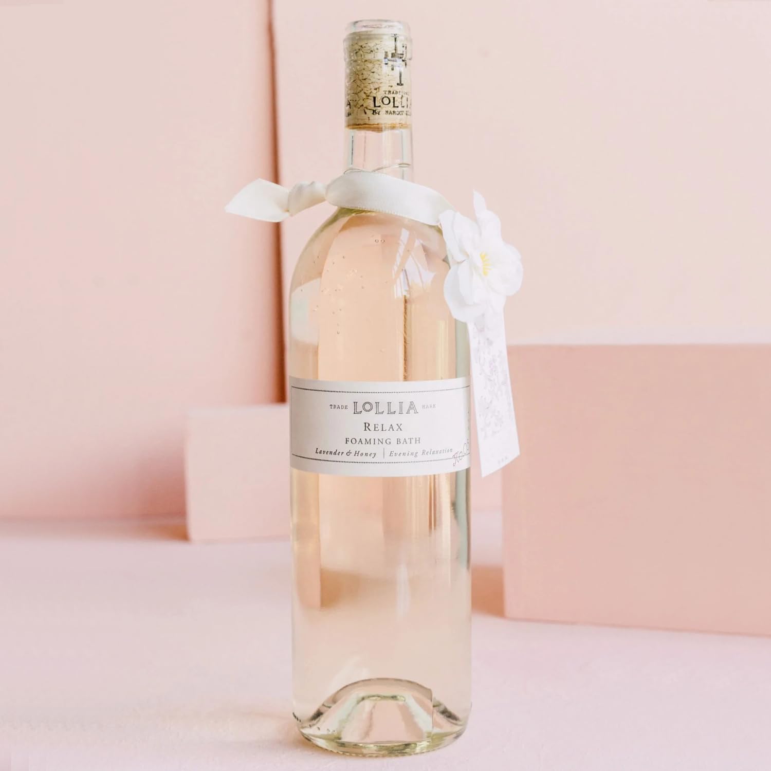 Lollia Relax Bubble Bath, 25 fl. oz., Lavender & Honey Scented Luxury Soap, Gentle & Moisturizing Fragranced Skin Care with Hydrating Ingredients for Women