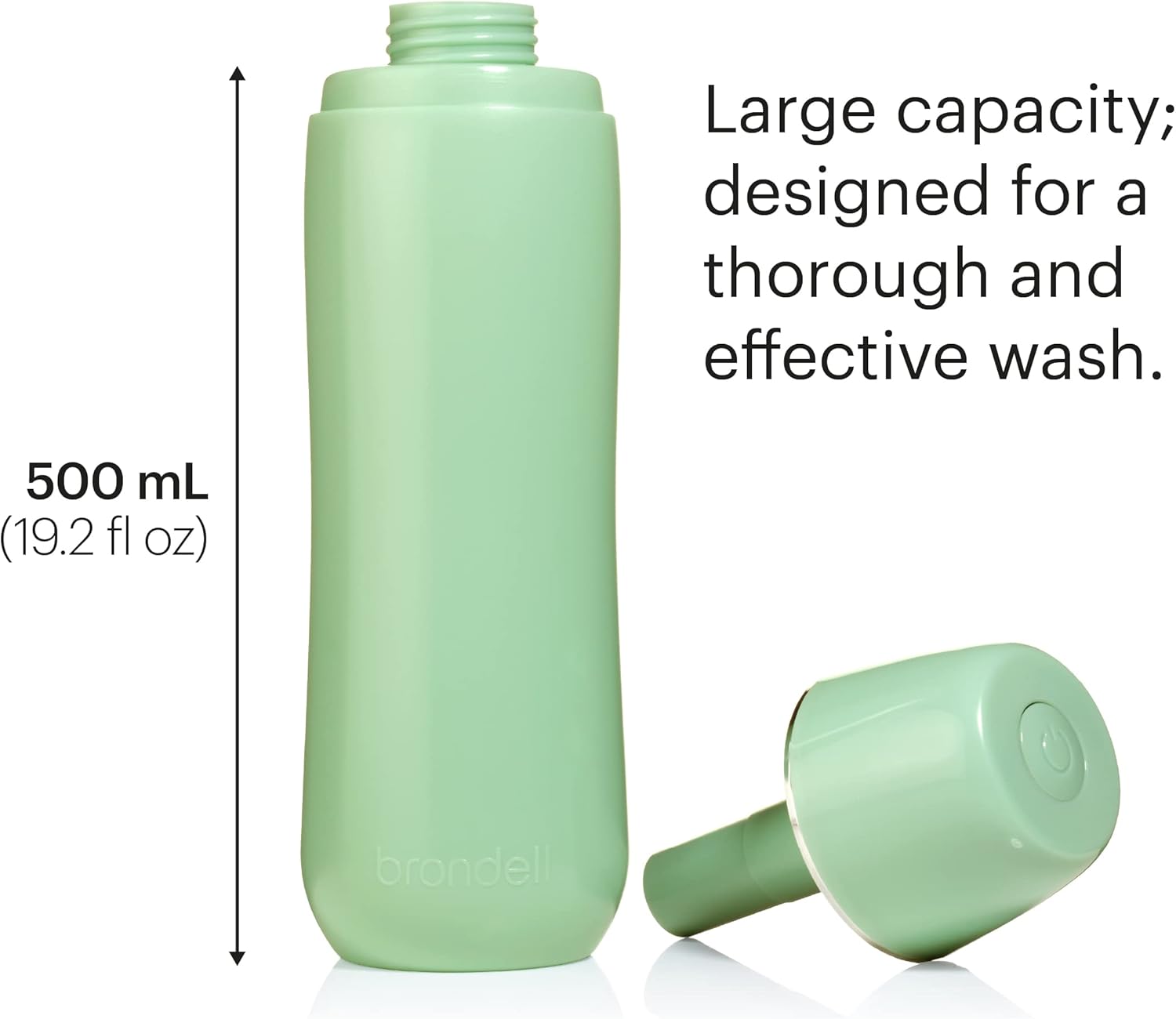 Brondell GoSpa Advanced Portable Bidet for Travel–Pop-Up Nozzle System –High-QualityCompact Bidet with Discreet Travel Bag for Convenient Storage–500mL, Green