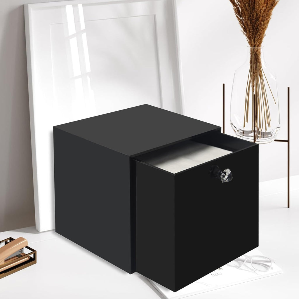 Face Towel Holder Compatible with XL, Disposable Face Towel Container Box, Black