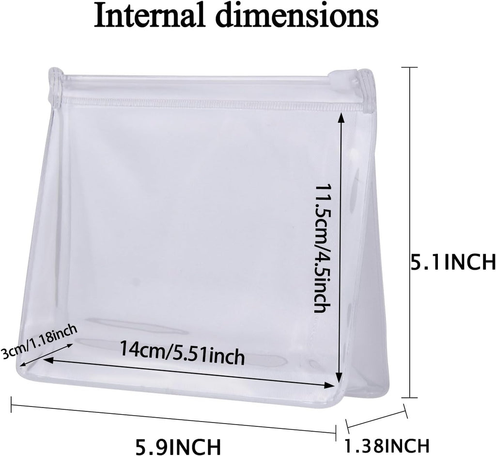 20 PCS Mini Clear Makeup Bag Small Clear Plastic Cosmetic Bags with Zipper Travel Toiletry Makeup Bag