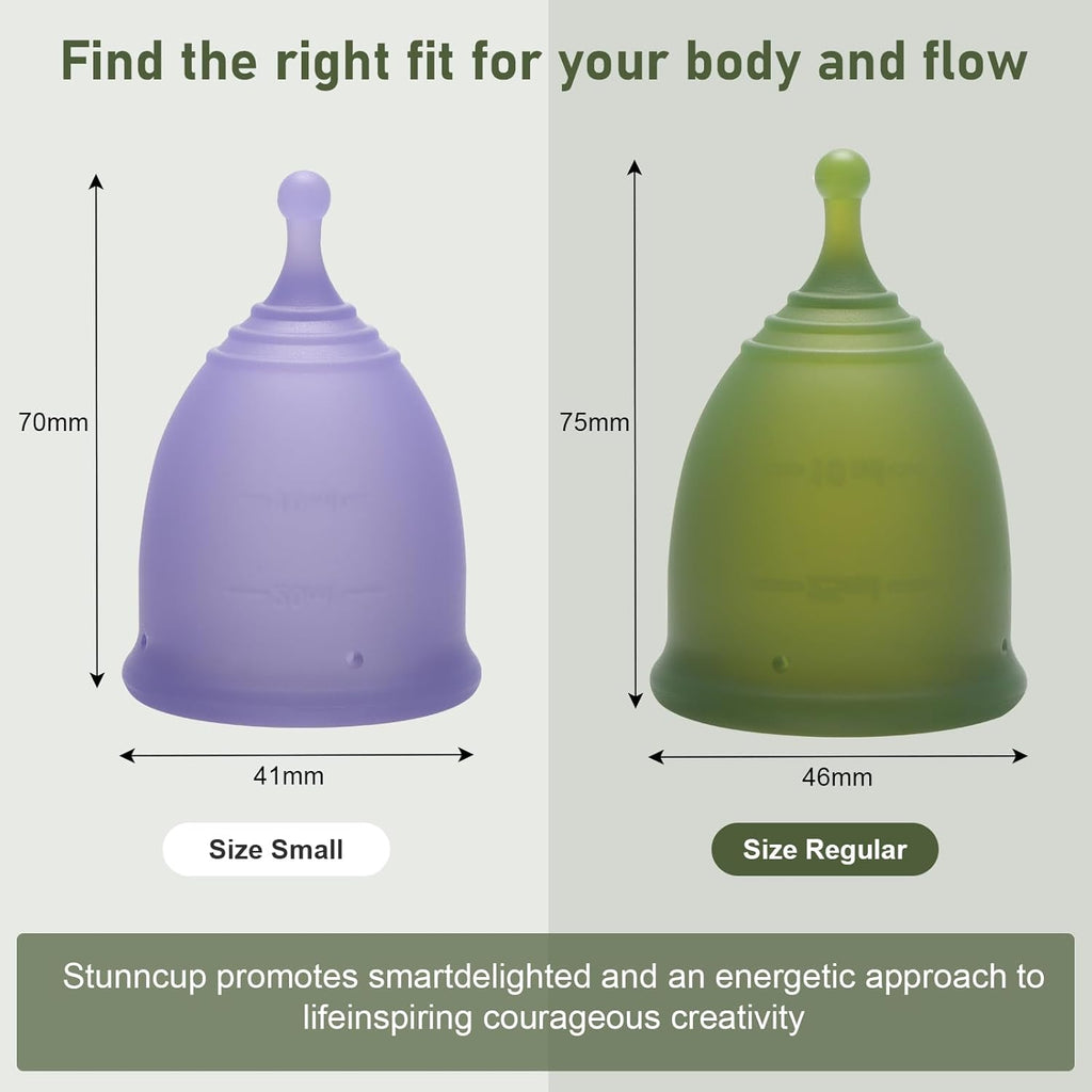Menstrual Cups Steamer Kit with 2 Reusable Period Cup (Regular & Small) 3 Mins Quick Clean, Automatic Timing, Compact Travel Design for Menstrual Cup & Disc
