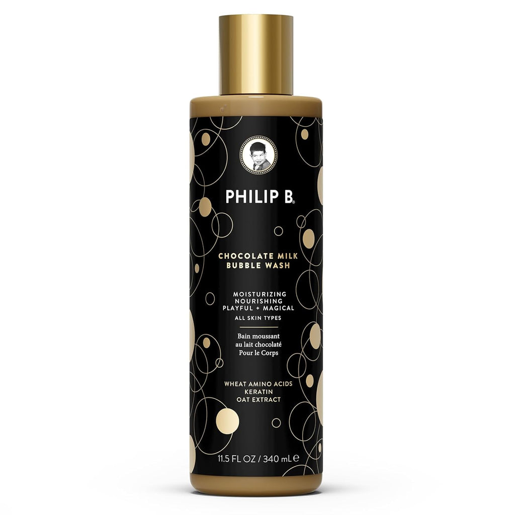 PHILIP B Chocolate Milk Bubble Wash 11.5 Fl Oz (340mL) - Moisturizing & Nourishing, Formulated With Wheat Amino Acids, Keratin & Oat Extract, for All Skin Types