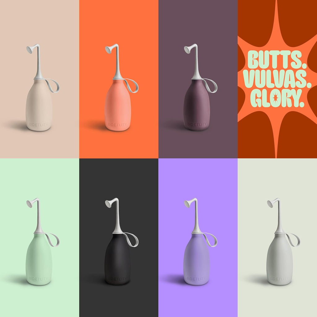 Butt & Intimate Shower 3.0 – Mobile Travel Bidet & Sustainable Intimate Shower, Replaces Wet Wipes, Saves Toilet Paper, Portable Handheld Bidet, Travel Bag Included, BPA-Free - Gentle Grey