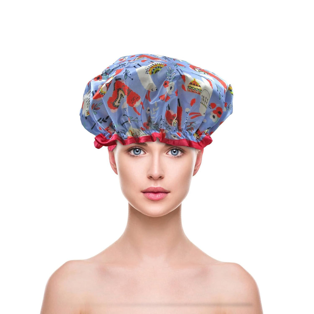 1 Pcs Waterproof Shower Cap for Women,Hair Treatment Bath Cap for Girls Spa Home Use,Travel and Hair Salon …