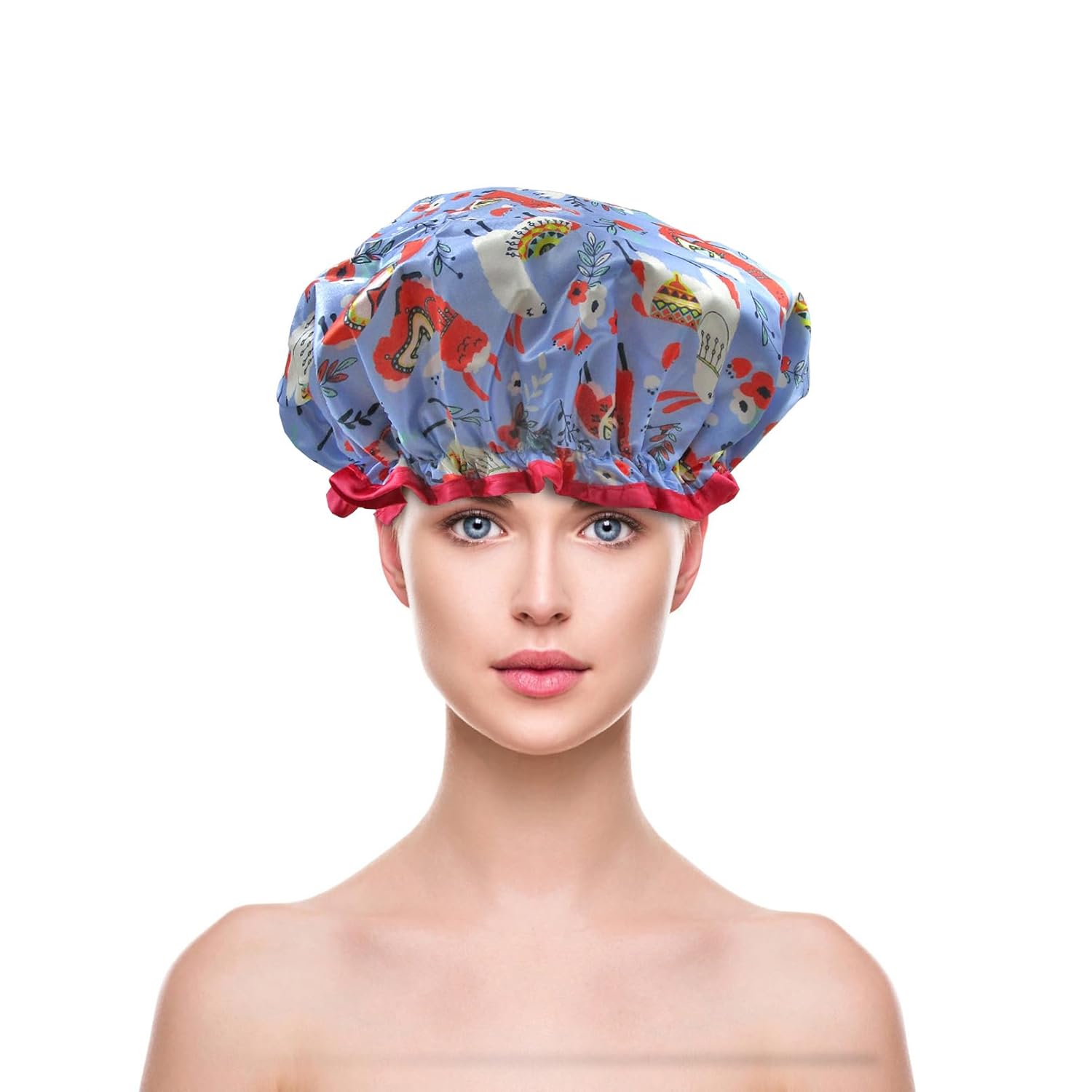 1 Pcs Waterproof Shower Cap for Women,Hair Treatment Bath Cap for Girls Spa Home Use,Travel and Hair Salon …
