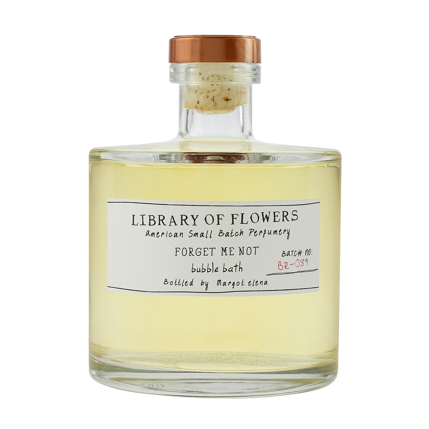 Library of Flowers Forget Me Not Bubble Bath, 17 fl. oz. - Osmanthus, Rice Powder & White Orchid – Relaxing & Gentle Bubble Bath Soap, Skin Hydrating & Deep Moisturizing, Avocado Oil & Green Tea