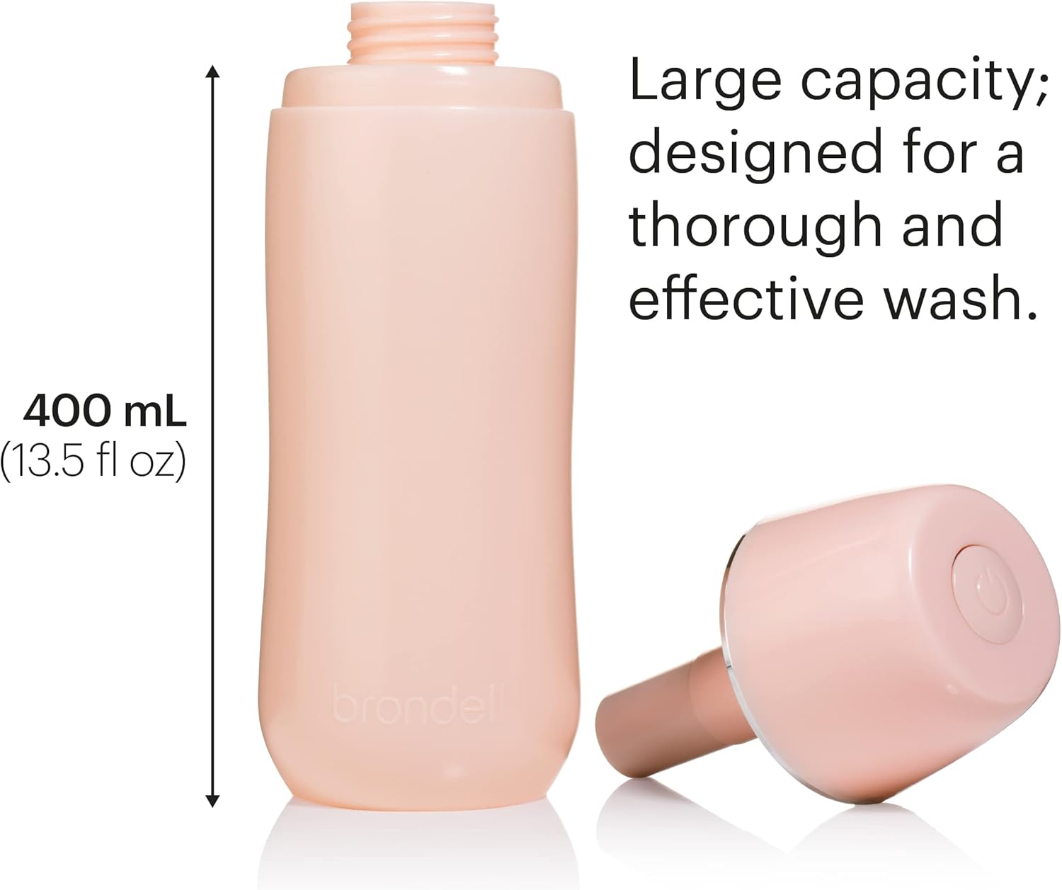 Brondell GoSpa Advanced Portable Bidet for Travel–Pop-Up Nozzle System –High-Quality Compact Bidet with Discreet Travel Bag for Convenient Storage–400mL, Pink