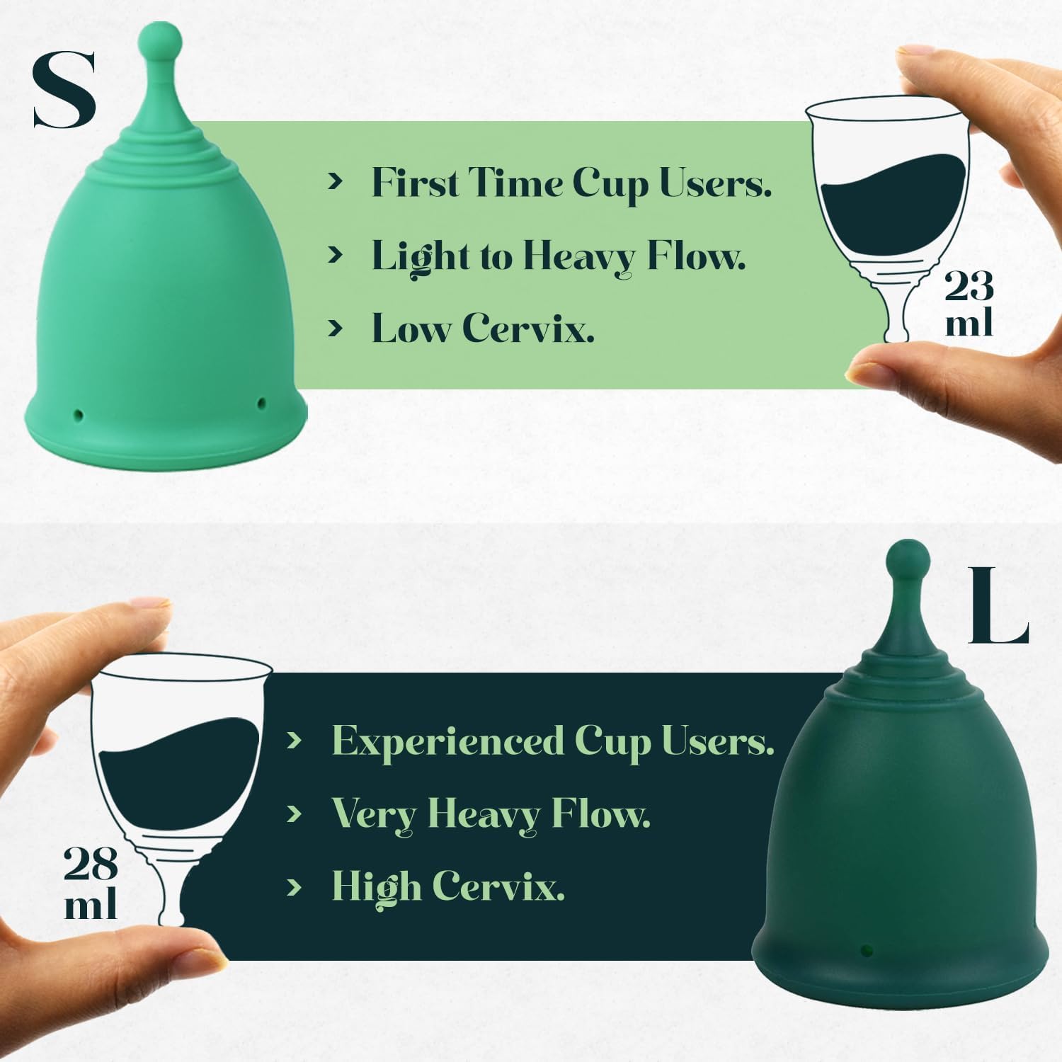 SHORDY Menstrual Cup Beginners Kit, Menstrual Cup PH Balanced Gel Cleaner Wash, Collapsible Sterilizer Cup and Silicone Period Cups (Small & Large), an Alternative to Tampons, Pads and Disc for Women