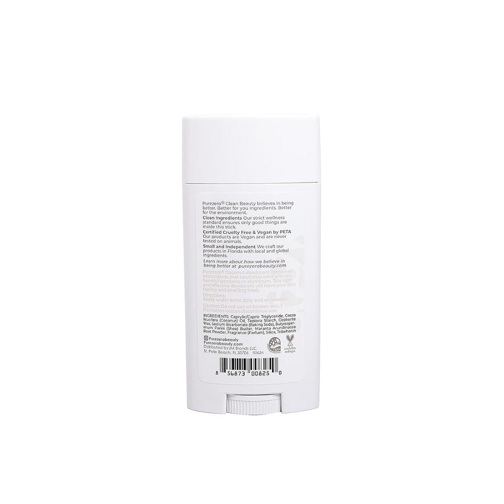 Purezero Deodorant | COCONUT | Aluminum & Paraben Free with Baking Soda and 24-Hour Odor Protection | For Women & Men | Infused with Shea Butter & Coconut Oil (1 Pack)