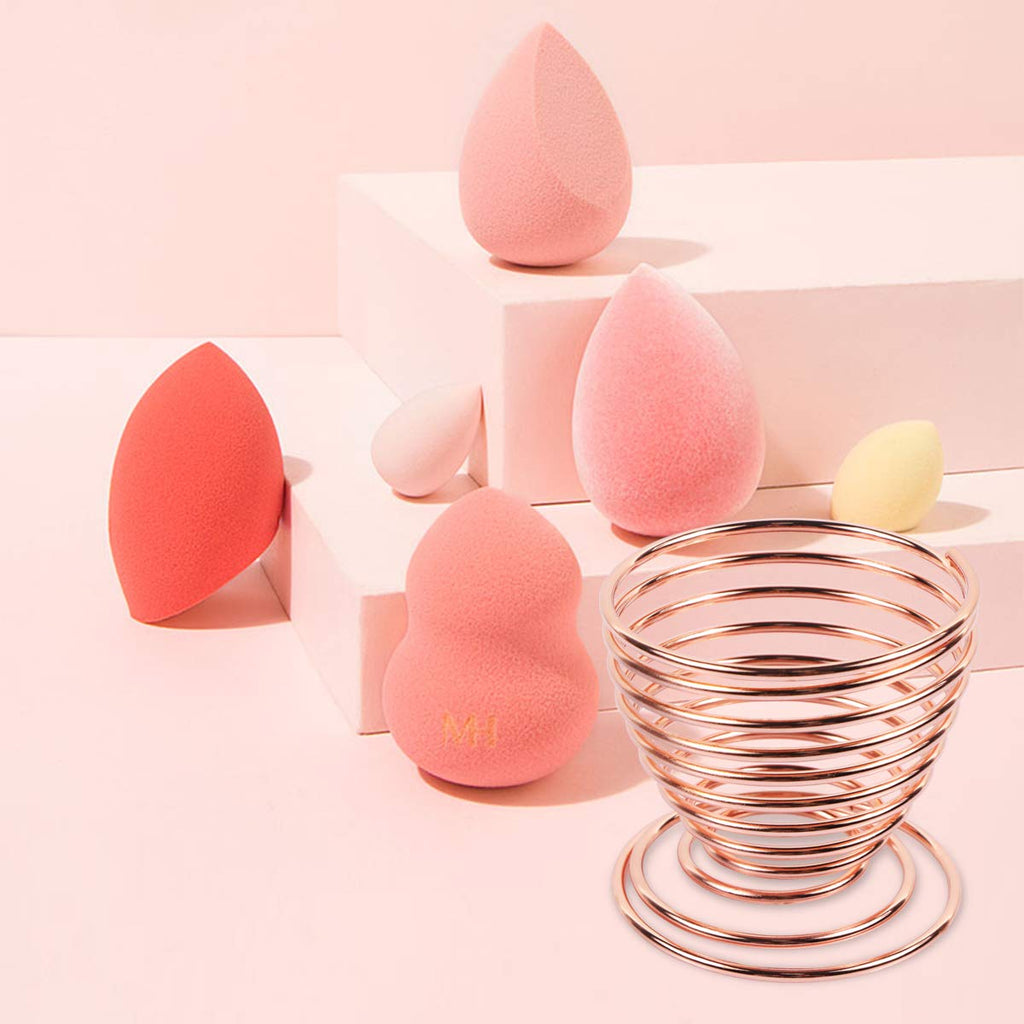 1 Pc Beauty Sponge Blender Holders Makeup Sponge Drying Stand Beauty Sponge Holder Storage Rack Egg Powder Puff Display Stand Sponge Storage, Rose Gold