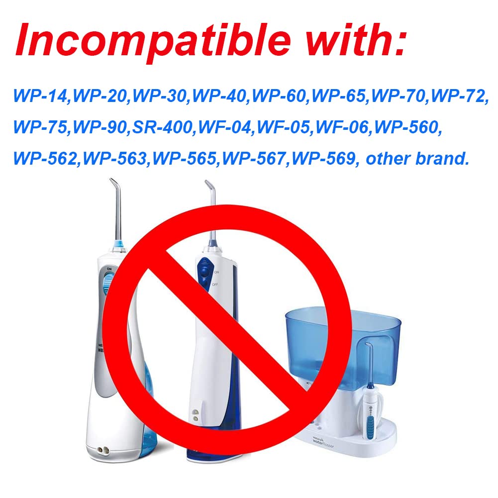Flosser Replacement Tips Compatible with Waterpik Water Flosser Reach Flosser Refill Heads Replacement Heads, Compatible with Waterpik Oral Irrigator & Dental Flosser (Brush Heads)