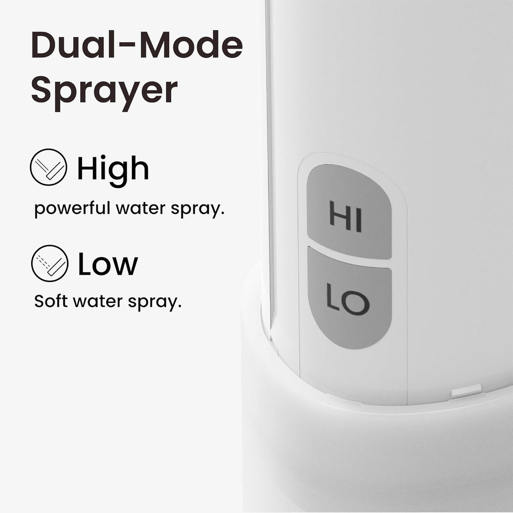 VOVO Go Portable Electric Bidet for Travel - 2 Adjustable Pressure Settings, Compact Handheld Bidet, Ideal for Personal Hygiene & Postpartum Care, Lightweight & Leak-Proof, Made in Korea - White