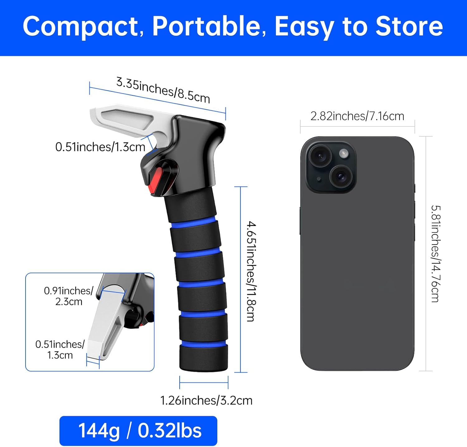 SYMYNELEC Car Door Handle for Elderly: Non-Slip Grip and Sturdy Assist Support - Fits Most Vehicles for Easy Getting in and Out of Car - Helpful for Seniors Handicapped Pregnant Women Children