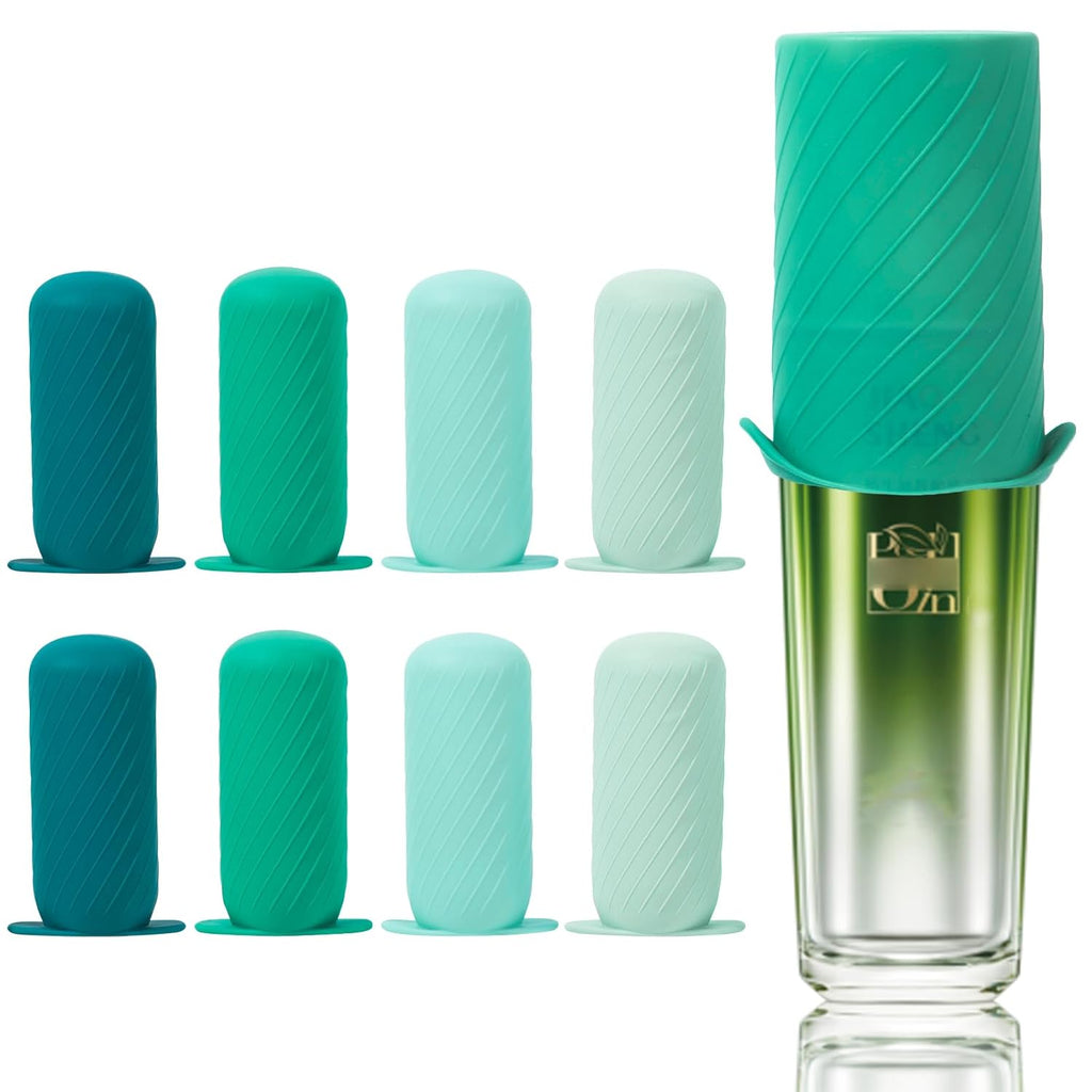 Bottle Covers for Travel, Leak Proofing, Travel Size Container Silicone toiletry sleeves, Leak Locks Travel Accessories for Shampoo Wash Body Bottles and other beauty and personal care(8pcs)