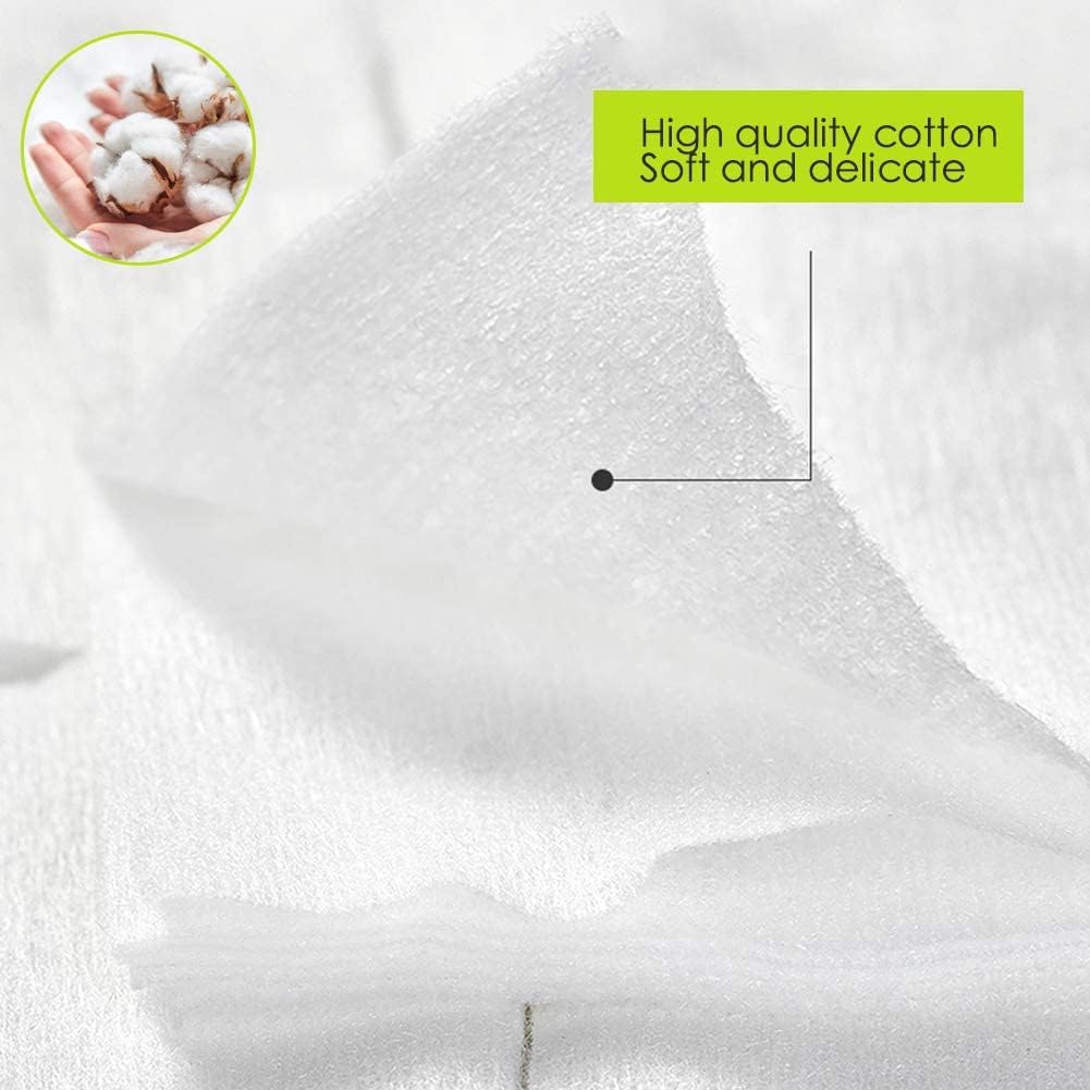 1000 PCS Thin Makeup Facial Cotton Pads, Square Makeup Remover Cotton Pads, Facial Eye Lip Nail Polish Makeup Remover, Non-Woven Cotton, Lint Free